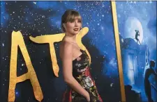  ?? ASSOCIATED PRESS ?? Taylor Swift attends the world premiere of “Cats,” at Alice Tully Hall on Dec. 16 in New York.