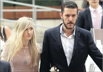  ?? PICTURE: JONATHAN BRADY/PA WIRE ?? Charlie Gard’s parents, Connie Yates and Chris Gard, arrive at the Royal Courts of Justice in London. They want a judge to rule that 11-month-old Charlie, who suffers from a rare genetic condition and has brain damage, should be allowed to undergo a...