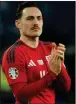  ?? ?? Connor Roberts is sporting a moustache ahead of the play- off