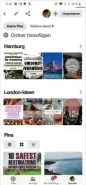  ??  ?? Ordner zeigt die App über einzelne Pins einer Pinnwand an, direkt unter der Option für neue Ordner.