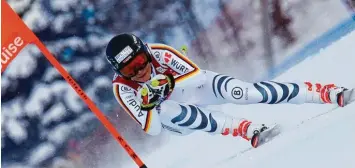  ?? Foto: Wolfgang Grebien/Witters ?? Meike Pfister ging in Lake Louise bei drei Rennen im Speed Weltcup an den Start. Zwei Mal schied die Deisenhaus­erin aus, einmal kam sie auf Rang 34 ins Ziel.