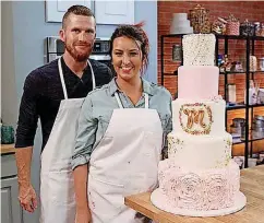  ?? [PHOTO PROVIDED] ?? Tiffany and Matt McBride appeared on Discovery Family’s “Bake it Like Buddy” in 2018.