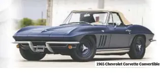  ?? ?? 1965 Chevrolet Corvette Convertibl­e