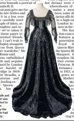  ??  ?? The black silk and velvet gown was been donated to the Fashion Museum by the woman who had it in her attic