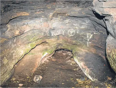  ?? Pictures: Steve MacDougall/Central Scotland News. ?? It is feared the caves will be lost to erosion.