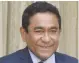  ??  ?? Abdulla Yameen