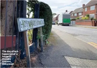  ??  ?? The dog attack happened at a house in Hoylake Crecent, Bilborough