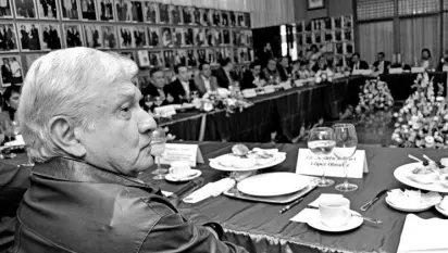  ?? /DANIEL GALEANA ?? López Obrador sostuvo una reunión con directivos de la OEM