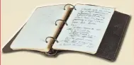  ?? PHOTO COURTESY OF RR AUCTION ?? John F. Kennedy’s diary from his days as a war correspond­ent in 1945 is up for auction.