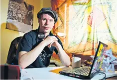  ??  ?? Lauri Love at home in Stradishal­l, which was raided by the National Crime Agency