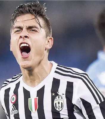  ?? LAPRESSE ?? Paulo Dybala, 22 anni, esulta dopo il 2-0