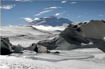  ?? IAIN MCGREGOR/STUFF ?? Mt Erebus in Antarctica, where an Air New Zealand DC-10 crashed in November 1979, killing all 257 people on board. It is hoped to have a memorial finished by May 2020.