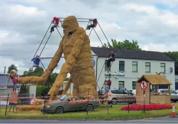  ??  ?? The King Kong-inspired entry at Durrow’s Scarecrow Festival last year.