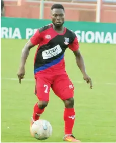  ??  ?? Sunday Akleche of Lobi Stars FC, who was kidnapped in Abia State recently