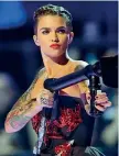  ??  ?? Armata Ruby Rose, 29 anni