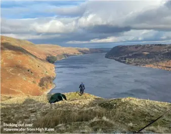  ?? ?? Looking out over Haweswater from High Raise