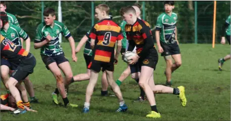  ??  ?? Jake McNiff, Sligo U15s, in action against Ballina in an U15 challenge game. The next match is on Sunday with Loughrea.