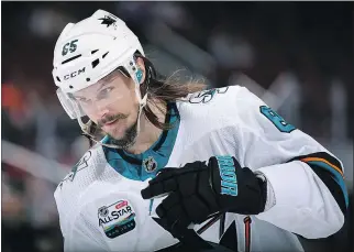  ?? — GETTY IMAGES ?? After a slow start, Sharks defenceman Erik Karlsson has 26 points in his past 17 games, including a 14-game point streak.