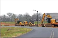  ?? Blake Silvers ?? Pickleball court constructi­on has begun on the McDaniel Station Road side of the Calhoun Recreation Department complex.