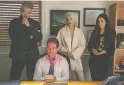  ?? Courtesy of Netflix ?? From left, Pierce Brosnan, Adam DeVine, Ellen Barkin and Nina Dobrev star in “The Out-Laws.”