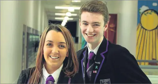  ?? Picture: John Stevenson. ?? Two pupils at St John’s RC Academy in Perth have been recognised as positive role models. Shannagh Campbell and James O’Donnell are each receiving a Diana Award. As a legacy to Diana, Princess of Wales, the award was founded in 1999. Since then, it has...