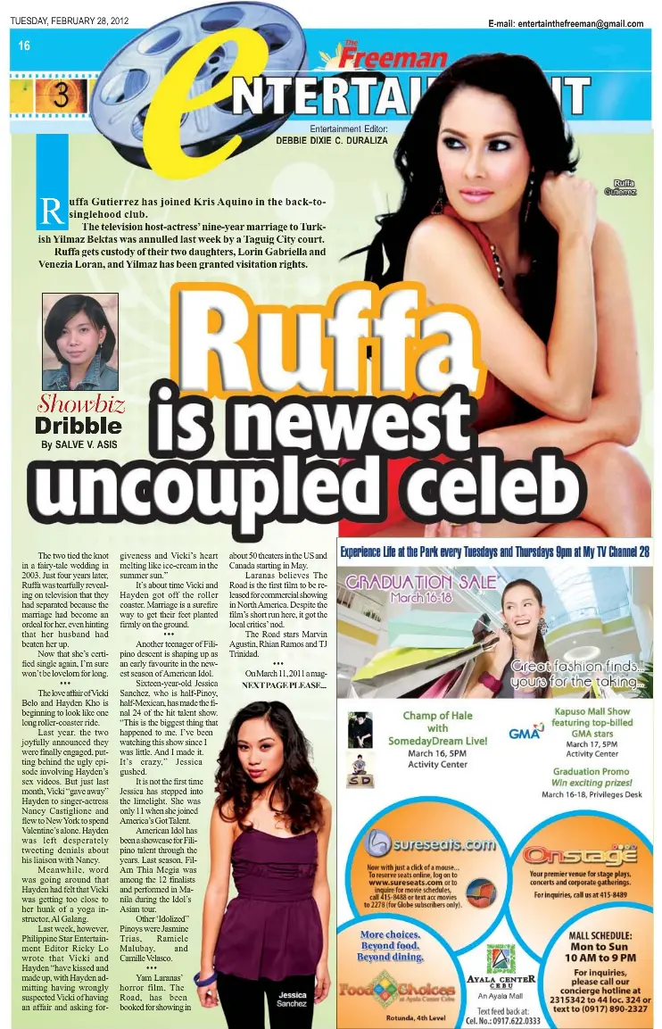 Kris Aquino Sex - Ruffa is newest uncoupled celeb - PressReader