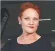  ??  ?? POPULAR: One Nation leader Senator Pauline Hanson.