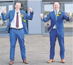  ?? ?? Game-changing Fulton Macgregor (left) and Neil Gray, MSPS for Coatbridge and Airdrie respective­ly, welcomed the plans