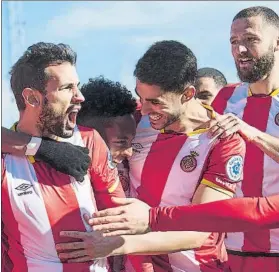  ?? FOTO: PERE PUNTÍ ?? Stuani, celebrando un gol. El Girona quiere cerrar el año con otra alegría