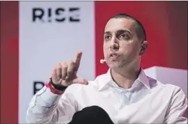  ?? Isaac Lawrence AFP/Getty Images ?? TINDER CO-FOUNDER Sean Rad is among those seeking $2 billion in damages from IAC and Match Group Inc., claiming they were cheated out of stock options.
