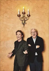  ?? BRYAN DERBALLA / THE NEW YORK TIMES ?? Martin Short (left) and Steve Martin at the Beacon Theater in New York on May 5. The two comics’ latest adventure is a Netflix special of their show, “An Evening You Will Forget for the Rest of Your Life.”