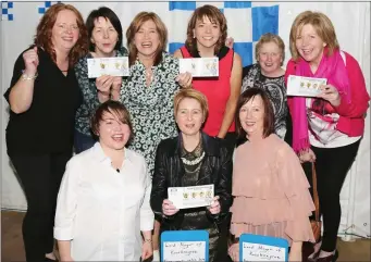  ??  ?? Noreen McSweeney (nominated by Knocknagre­e Ladies Football Club) surrounded by her Campaign Team in Knocknagre­e as the candidates for Lord Mayor were announced.