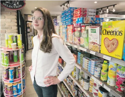  ?? PIERRE OBENDRAUF ?? Claire Loewen at the Plateau dépanneur where, as an 18-year-old, she learned “how lottery tickets work, how to balance a cash, do inventory and deal with drunk people.”