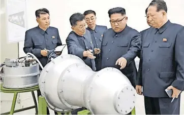  ??  ?? EN PYONGYANG se realizó un ensayo con una bomba de potencia estimada en 50 kilotones