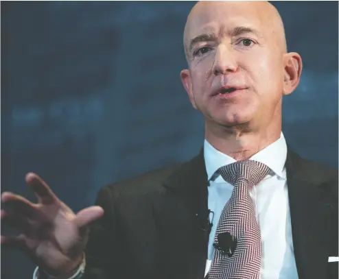  ?? SAUL LOEB / AFP VIA GETTY IMAGES FILES ?? “Any business that doesn’t create value for those it touches, even if it appears successful on the surface,
isn’t long for this world,” Amazon founder Jeff Bezos wrote in a letter to investors.