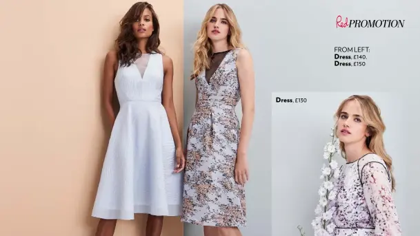  ??  ?? FROM LEFT: Dress, £140. Dress, £150