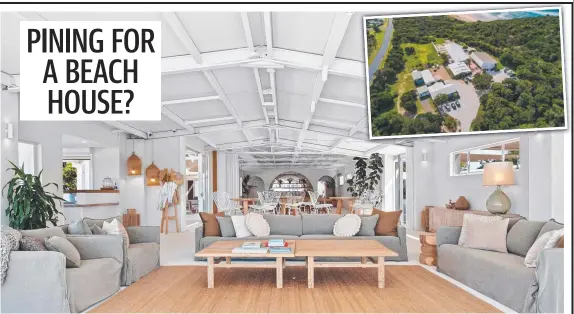  ??  ?? Tom and Emma Lane are selling their eco-conscious property The Beach House East Coast at Ballina in the Northern Rivers.