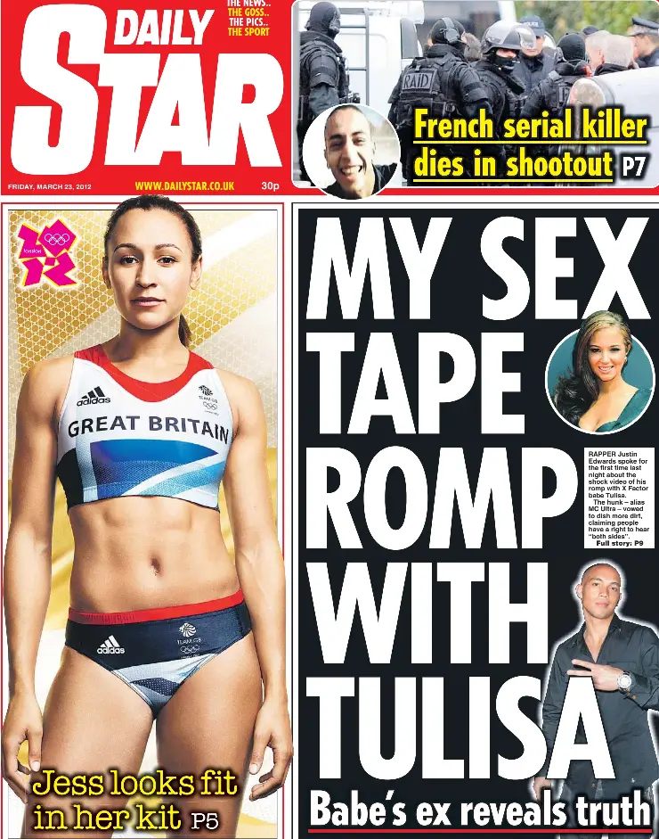 Tulisa Sex Tape - French serial killer dies in shootout MY SEX TAPE ROMP WITH TULISA Babe's  ex reveals truth - PressReader