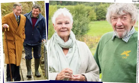  ?? ANDREW Pictures: ?? On board: Charity founder Robin Page with Prince Charles (far left), and patron Dame Judi Dench