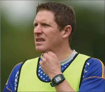  ??  ?? Wicklow manager Mick O’Rourke during the Lidl Ladies Football National League Division 4 final.