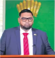  ?? ?? Irfaan Ali, presidente de Caricom y de Guyana.