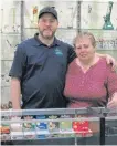  ?? CONTRIBUTE­D PHOTO ?? Trevor Tobin and his mother, Brenda Tobin, co-own High North, a retail cannabis shop in Labrador City.