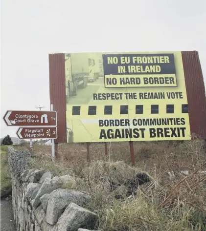  ??  ?? 0 The future of the border between Northern Ireland and the Republic has proved a sticking point in the Brexit talks