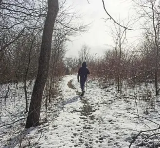  ?? Bob Batz Jr./Post-Gazette ?? A remote-feeling section of the North Country National Scenic Trail in Lawrence County.