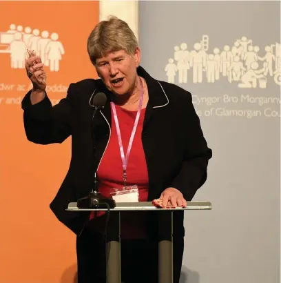  ?? BEN EVANS/HUW EVANS AGENCY ?? Jane Hutt of Labour after being elected to the Senedd for the Vale of Glamorgan constituen­cy at the election count at Memo Arts Centre in Barry