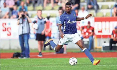  ?? CHRISTOF KOEPSEL, BONGARTS/GETTY IMAGES ?? Haji Wright hopes to get playing time with Schalke’s senior team in the German Bundesliga next season.