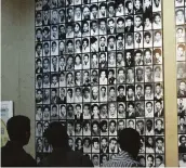  ??  ?? Rememberin­g the victims An exhibit at the Red Terror Martyrs’ Memorial Museum, showing people killed by 'thiopia’s communist regime