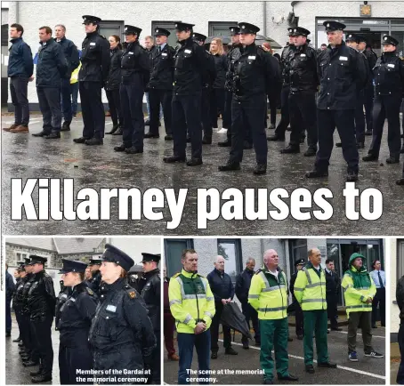  ??  ?? Members of the Gardaí at the memorial ceremony
The scene at the memorial ceremony.