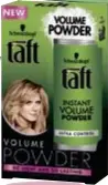  ??  ?? Taft Instant Volume puder trenutačno povećava volumen frizure do maksimuma (24,90 kn, Kozmo)