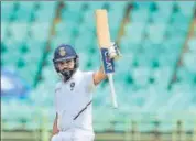  ??  ?? Rohit Sharma scored consecutiv­e centuries in the Vizag Test.
AP